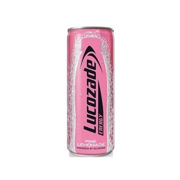 Lucozade Energy Drink Pink Lemonade Can 250ml