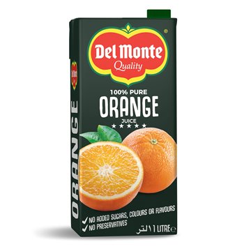 Del Monte 100 Percent Pure Orange Juice 1L