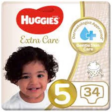 Huggies Extra Care Gold 34'S Size 5