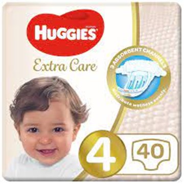 Huggies Extra Care Gold Size 4 4o Pieces